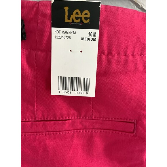 NWT Lee HOT  PINK Chino Bermuda  Shorts 9" Inseam Women's Size 10M - Picture 4 of 8